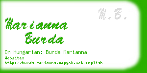 marianna burda business card